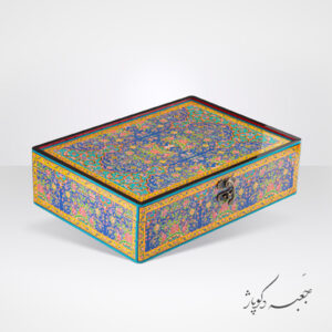 جعبه دکوپاژ طرح کاشی کاری کدm109