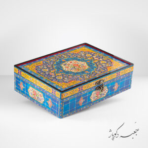 جعبه دکوپاژ طرح کاشی کاری کد m104