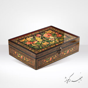 جعبه دکوپاژ طرح گل و مرغ کد m101