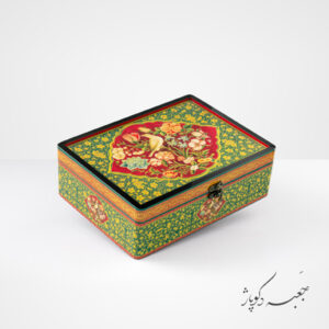 جعبه دکوپاژ طرح گل و مرغ کد d82