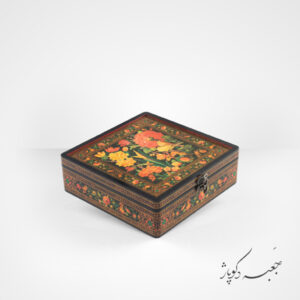 جعبه دکوپاژ طرح گل و مرغ کد c71