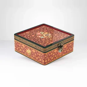 جعبه دکوپاژ طرح گل و مرغ