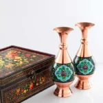 پک گلدان مس و پرداز